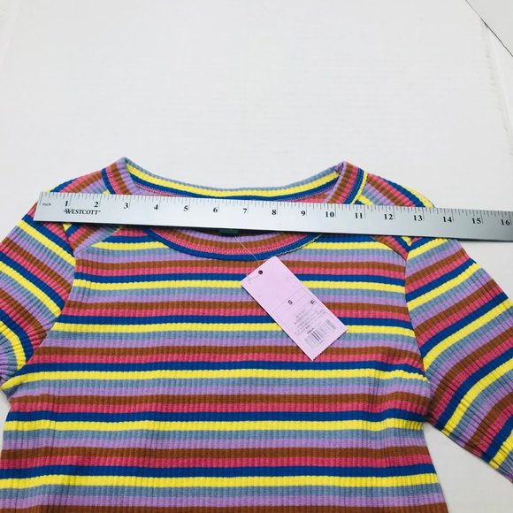 Lot of 2 Shirts Wild Fable Women's Small Long Sleeve Tee Shirts Blue Multicolor - Picture 8 of 16